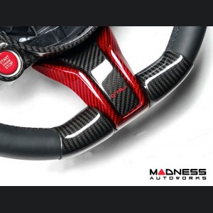 Alfa Romeo Stelvio Steering Wheel Trim - Carbon Fiber - Lower Decal Trim - QV Model - 2020+ models - GTAm